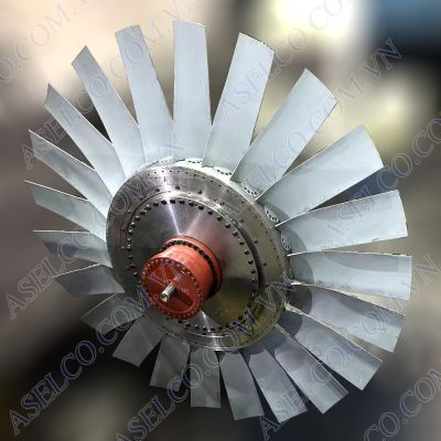 Hub assembly and moving blades of BUF manufactured by TLT-Turbo (Sichuan) 